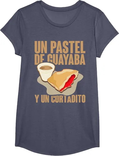 Vista 15 de Funny Cuban Coffee Guayaba Guava Breakfast T Shirt T-Shirt Asphalt Grey