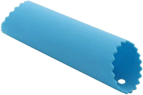 Vista 4 de Rodillos de tubo pelador de ajo de silicona, removedor de piel, rodillo de ajo para herramientas útiles de cocina (azul, verde)