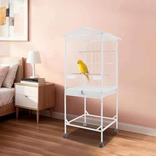Vista 2 de Jaula de pájaro de metal,Jaulas grandes para periquitos para loro,Cockatiel Estilo-31