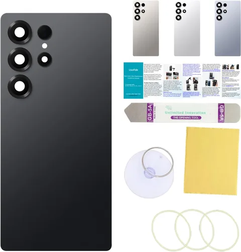 Vista 50 de Compatible con Samsung Galaxy Note 8 - Carcasa trasera de repuesto de cristal de 6.3 pulgadas, SM-N950, todos los portadores con manual de Negro