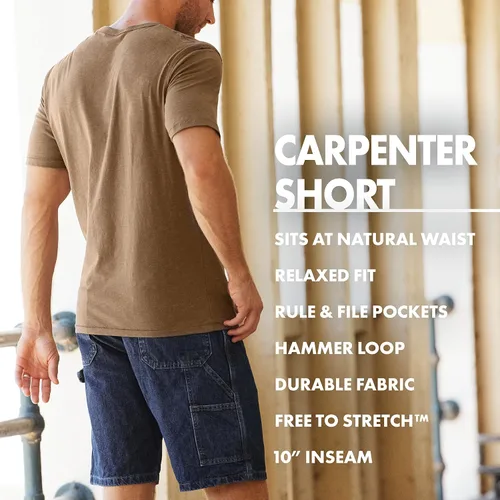 Vista 4 de Wrangler Authentics Pantalón corto de carpintero de ajuste holgado para hombre