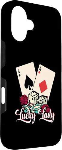 Vista 3 de Lucky Lady Poker Player Gambling Casino Gambler Case for iPhone 16