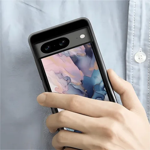 Vista 1711 de Compatible con Google Pixel 4A 5G Mobile Case Creative Acrylic Panel trasero Silicona Protección Grip especialmente diseñado para Google Pixel 4A 5G