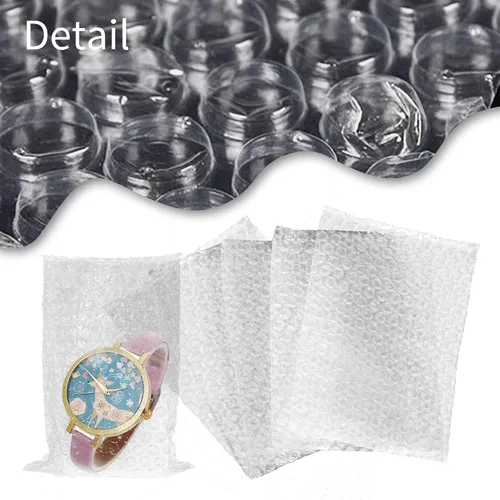 Vista 4 de 100 bolsas de burbujas de 4 x 6 pulgadas, pequeñas bolsas de burbujas transparentes, bolsas de amortiguación de burbujas de doble pared