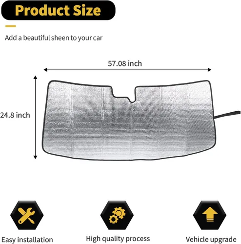 Vista 4 de Parasol para parabrisas, protector térmico para ventana de Chevrolet Camaro 2010-2015