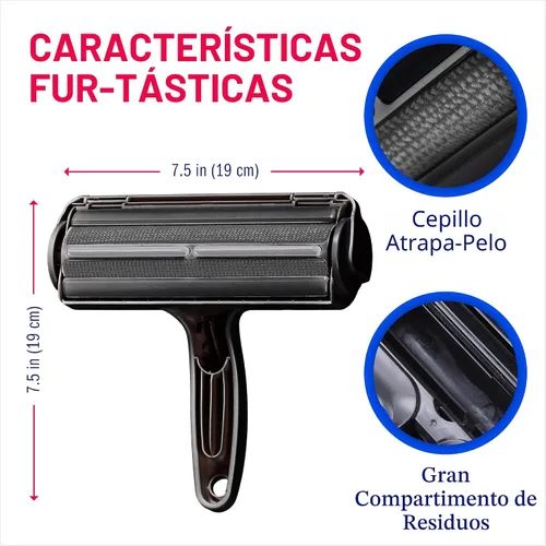 Vista 8 de ChomChom Roller Removedor de pelo de mascotas – Rodillo de pelusa reutilizable de tamaño original para gatos y perros en muebles, sofá, alfombra