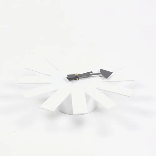 Vista 2 de SHISEDECO Reloj asterisco moderno en blanco, sin tictac, diseño retro de mediados de siglo, reloj de cuarzo de pared silencioso decorativo