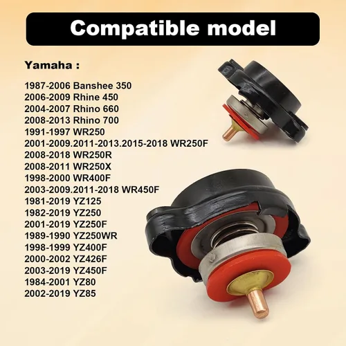 Vista 5 de Radiador de motocicleta de alta presión y termometeri universal para radiador compatible con Honda Kawasaki Suzuki Yamaha KTM Husqvarna Dirt Bike