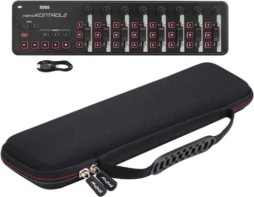 Vista 6 de Mchoi Funda rígida portátil compatible con Korg nanoKONTROL2 Slim-Line USB Control Surface (solo funda)