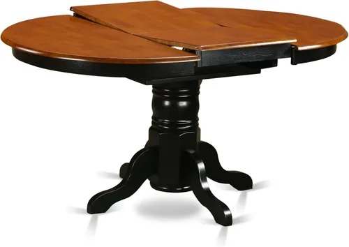 Vista 5 de East West Furniture AVPL5-BCH-W - Juego de mesa de cocina de 5 piezas para 4 personas, incluye una mesa de comedor ovalada con hoja de mariposa y 4