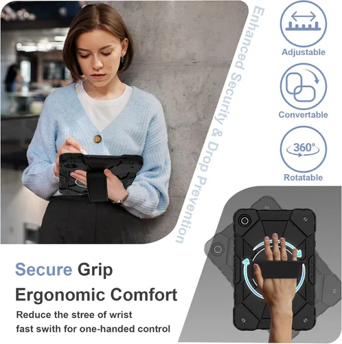 Vista 4 de Nitupai Funda para Samsung Galaxy Tab A11 Plus/A11+ 2025 de 11 pulgadas, Galaxy Tab A9+ 2023, funda resistente para tableta Samsung A11+ con soporte