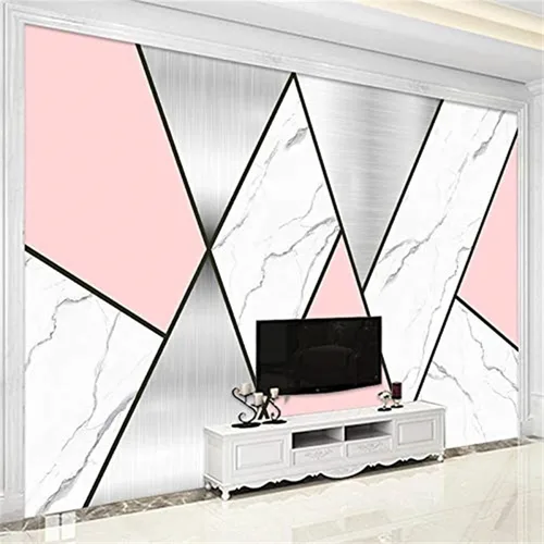 Vista 8 de Mural de pared grande geométrico dorado, salpicado de tinta negro y dorado salpicado con tinta, mural de vinilo autoadhesivo, decoración moderna
