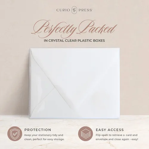 Vista 8 de Curio Press Tarjetas de notas de papelería personalizadas con sobres, tarjetas personalizadas hechas a mano y tarjetas de felicitación, tarjetas