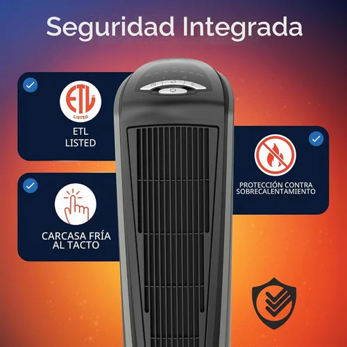 Vista 3 de Radiador eléctrico vertical, de Lasko, 751320, de cerámica