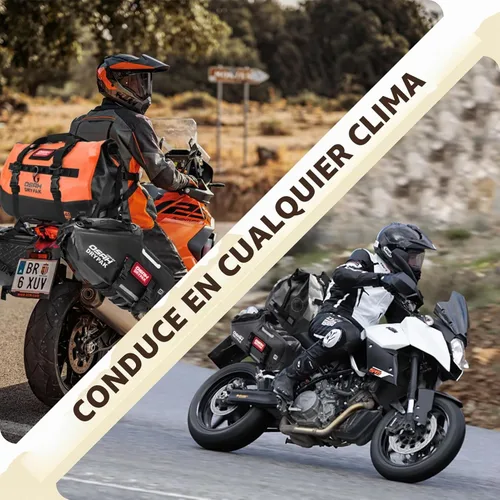 Vista 7 de Bolsa de lona impermeable 25L/40L/60L – Bolsa trasera de motocicleta resistente, bolsa seca enrollable para viajes, camping, canotaje, kayak