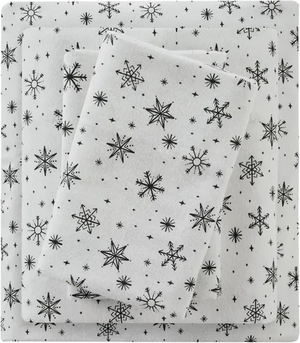 Vista 35 de True North by Sleep Philosophy - Juego de sábanas de franela, 100% de algodón, cómodo, bonito y muy suave, bolsillo elástico para colchones de hasta