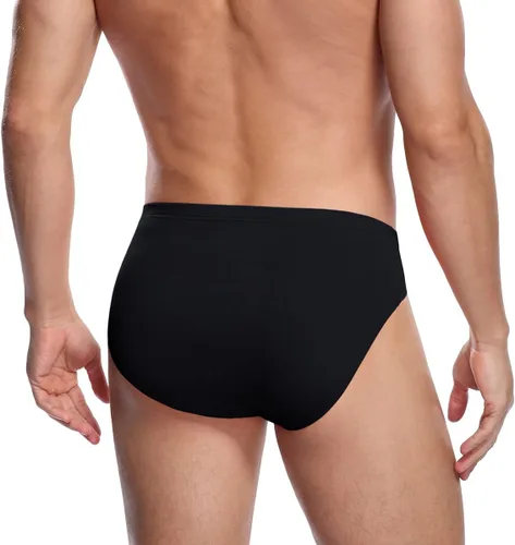 Vista 5 de wirarpa Men's Underwear Modal Microfiber Briefs No Fly Covered Waistband Silky Touch Underpants 4 Pack