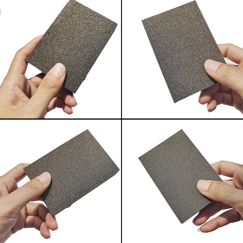 Vista 4 de Paquete de 12 esponjas de lijado, Sackorange grueso/medio/fino/superfino, 6 especificaciones diferentes, surtido de bloques de lijado, lavable