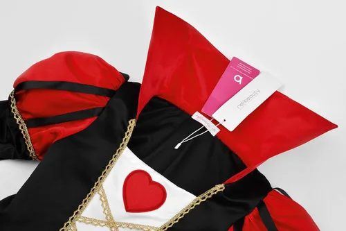 Vista 3 de ReliBeauty Disfraz de corazones rojos para niñas con corona