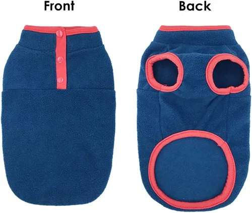 Vista 3 de Suéter de forro polar para perro, chaleco suave para perro, ropa sin mangas para cachorros, ropa de invierno para clima frío, chaqueta pullover