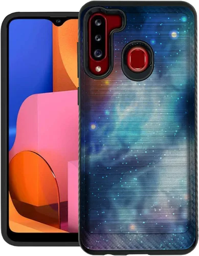 Vista 23 de CasesOnDeck - Carcasa resistente compatible con Samsung Galaxy A21 y A21 (armadura cepillada)