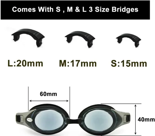 Vista 5 de Gafas de natación ópticas con hipermetropía +1.0 a +8.0, antivaho y protección UV (rosa, +5.0 Plus)