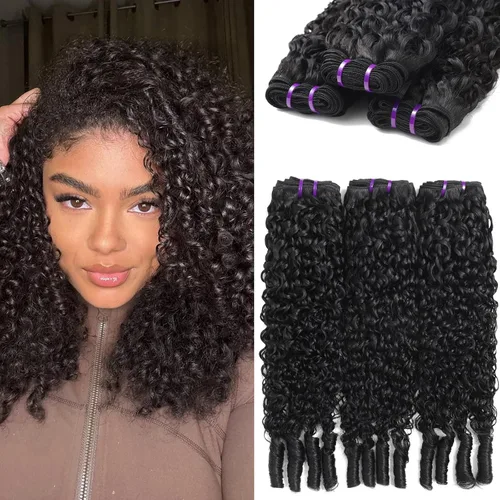 Vista 9 de Paquetes Bob Liso 3 Paquetes de Cabello Humano Corto 10, 10 y 10 Pulgadas, 100% Cabello Crudo Sin Procesar, Tejido Rápido, Color Negro Natural