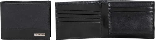 Vista 5 de Ben Sherman Men's Manchester Bifold Slim Wallet Full-Grain Leather RFID Minimalist Gift Box