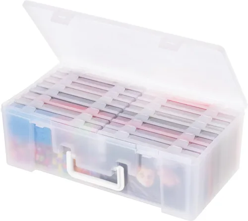 Vista 10 de IRIS USA, Inc. KP-XLPHO 4 "x 6" Photo and Craft Keeper, extra grande, transparente