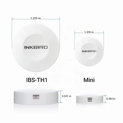 Vista 4 de Inkbird Termómetro e higrómetro Registrador de datos con sensor inteligente con sonda externa impermeable imán para Android e iOS