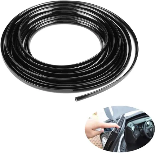 Vista 4 de 19.7 ft 19.7ft Negro Puerta De Coche Moldeado Trim Strip Scratch Guard Protector Cover (Negro)