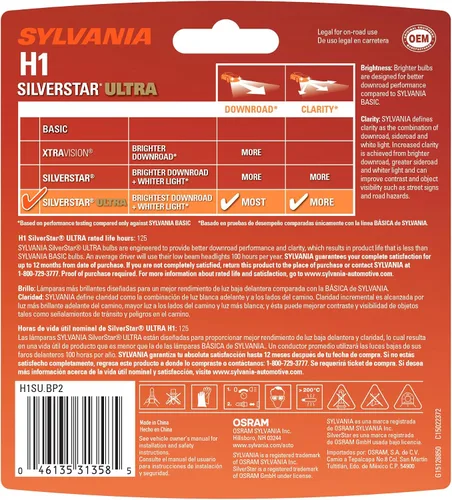 Vista 2 de Sylvania – foco H1 Silverstar Ultra focos para faros delanteros (2 unidades).