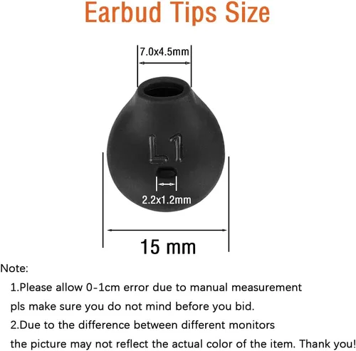 Vista 3 de 10 pares de fundas para auriculares de silicona de repuesto compatibles con Samsung Galaxy Note 5/Note 7/s7/s6/s6 Edge/Level U Bluetooth Negro