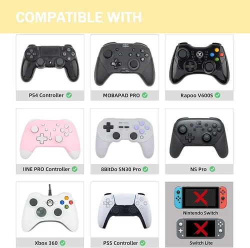 Vista 4 de Empuñaduras de pulgar para control de PS5, 8 tapas de joystick de impresión analógica, cubierta de protección de mango de silicona antideslizante