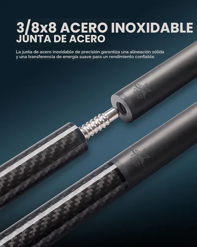 Vista 7 de CRICAL Pro Taper Carbon Fiber Pool Cue, Low Deflection Billiards Cue Stick