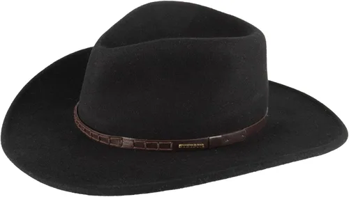 Vista 2 de Stetson Sturgis Pinchfront - Gorro de fieltro de lana aplastable para hombre Negro