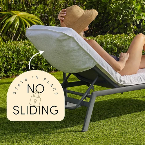 Vista 4 de Boca Terry - Toalla para silla de salón, toallas de tumbona para sillas de piscina Fundas de toalla para sillas de playa 100% algodón con parte