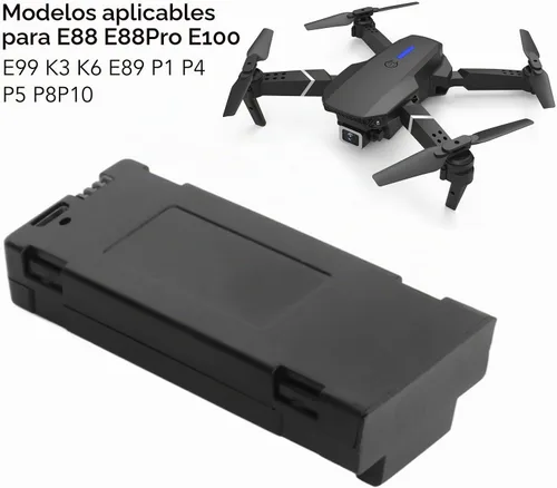Vista 2 de 3PCS 3.7V 1800 mAh Li Batería para E88 E88Pro E100 E99 K3 K6 E89 P1 P4 P5, Quadcopter Parts Avión Modelo Drone Batería con 3 en 1 Cable de Carga