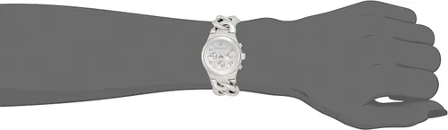 Vista 4 de Michael Kors MK3149 Runway Reloj de pulsera de acero con cronógrafo y cadena torcida para mujer
