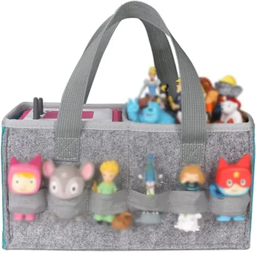 Vista 5 de Bolsa de Transporte para Toniebox Reproductor de Audio Juego de Iniciación, Estuche Organizador de Felpa para Almacenamiento del Juego de Iniciación