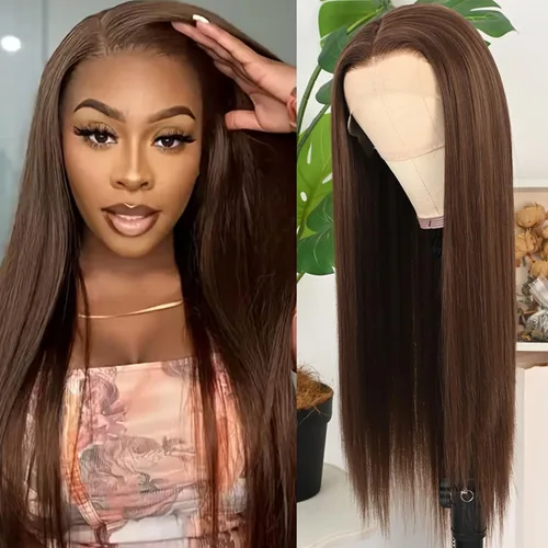 Vista 19 de Pelucas de encaje frontal color azul con encaje frontal, peluca para usar y llevar, sin pegamento, pelucas de cabello largo y lacio, pelucas