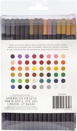 Vista 2 de American Crafts Juego de lápices de colores, 48 unidades, colores surtidos