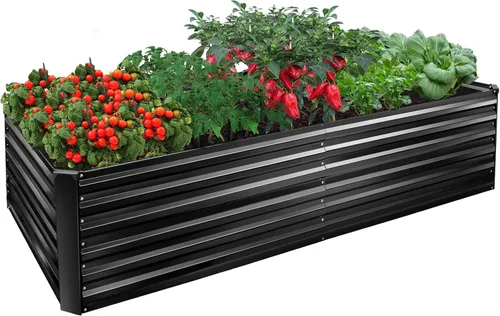 Vista 9 de Kit de Cama de Jardín Elevada, Macetero Galvanizado de 5x5x1 pies, Cajas de Jardín Elevado Altas para Exteriores, Camas de Jardín Elevado de Metal