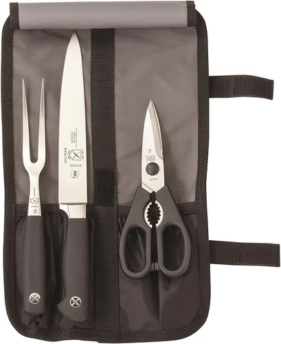 Vista 13 de Mercer Culinary Genesis - Juego de cuchillos forjados de 10 piezas con estuche, acero/negro