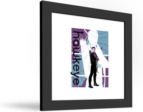 Vista 2 de Trends International Gallery Pops Marvel Hawkeye - Póster gráfico de pared de Hawkeye Bullseye, 12 x 12 pulgadas, versión enmarcada en negro Versión
