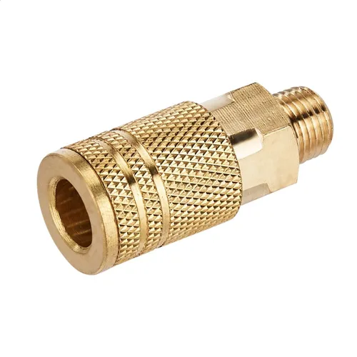 Vista 2 de Amazon Basics Kit de acoplador y enchufe de aire de latón de conexión rápida, accesorios NPT de 1/4 pulgadas, accesorios para compresor de aire, 14