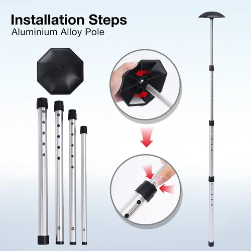 Vista 2 de Gofly Golf Travel Bag Support System, Club Protective Pad and Aluminium Alloy Support Pole, Upgrade Accessories for Soft-Sided Travel Golf Bag