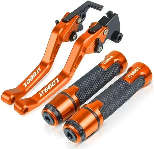 Vista 10 de DOUKI for Yam&ha XT660Z XT660 Z X R 2004-2017 2016 2015 2014 Motorcycle Handlebar Adjustable Brake Clutch Levers Grips Handle Lever (Color : Black)