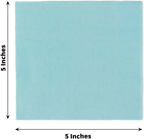 Vista 3 de Efavormart 50 Pack 5"x5" Servilletas azules de papel suaves de 2 capas, servilletas desechables para cóctel - 18 GSM