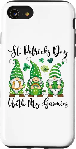 Vista 26 de iPhone 16 St Patricks Day Tee Shamrock Shirt Three Gnomies St Patricks Case